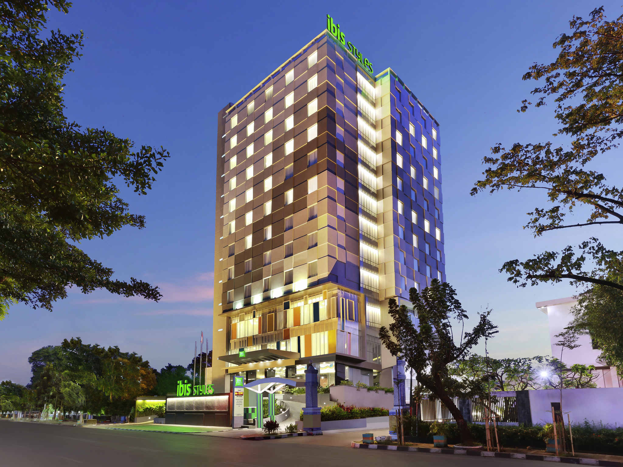 Colorful hotel lounge